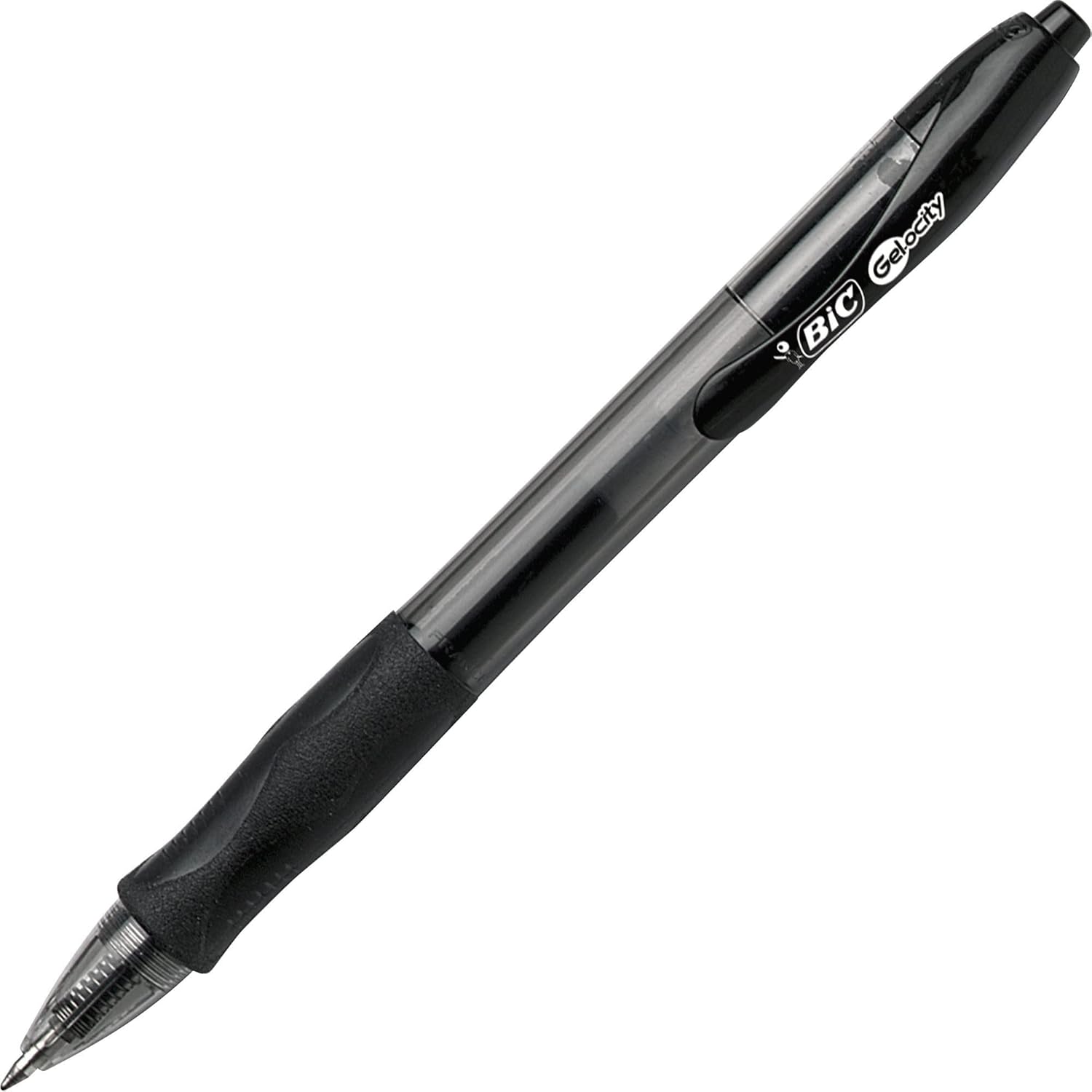 BIC Gelocity Original Black Gel Pens Medium Point 07mm 24Count Pack Retractable Gel Pens With Comfortable Grip