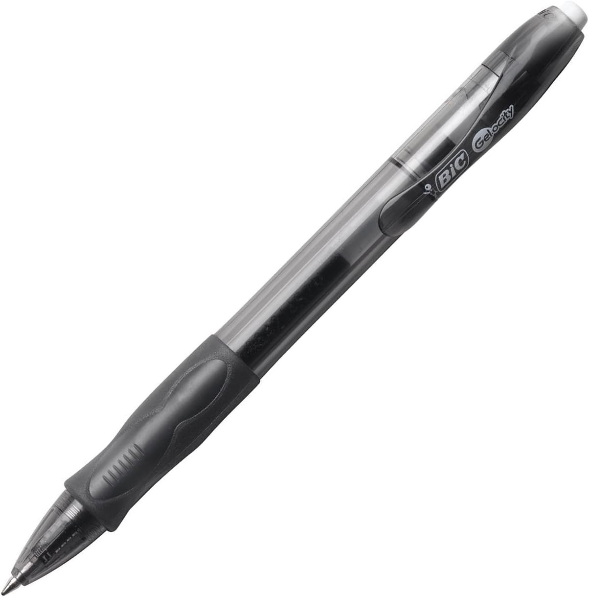 BIC Gelocity Original Black Gel Pens Medium Point 07mm 2Count Pack Retractable Gel Pens With Comfortable Grip