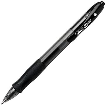 BIC Gelocity Original Black Gel Pens Medium Point 07mm 4Count Pack Retractable Gel Pens With Comfortable Grip