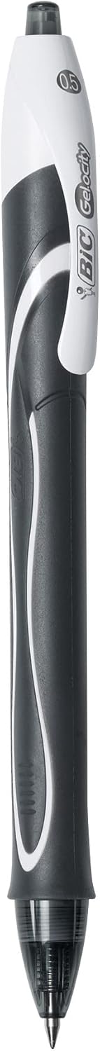 BIC Gelocity Quick Dry Gel Pen Fine Point 05 mm Retractable Pen Black 2Count Quick Drying Smooth Ink