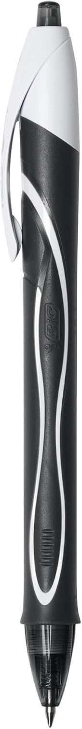 BIC Gelocity Quick Dry Gel Pen Fine Point 05mm  Box of 12 Black Gel PensBlack