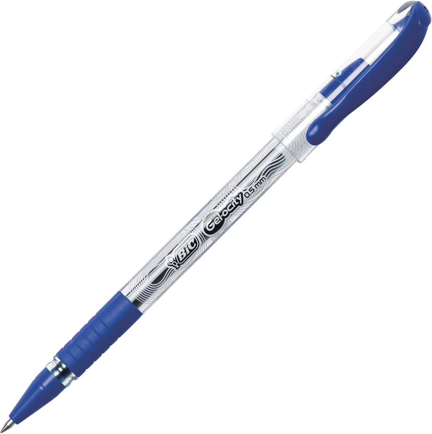 BIC Gelocity Quick Dry Gel Pen Fine Point 05mm  Box of 12 Black Gel PensBlue