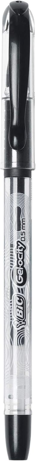 BIC Gelocity Smooth Stic Gel Pen Fine Point 05mm Assorted Colors 36Count Vibrant and Smooth Gel Ink PensBlack
