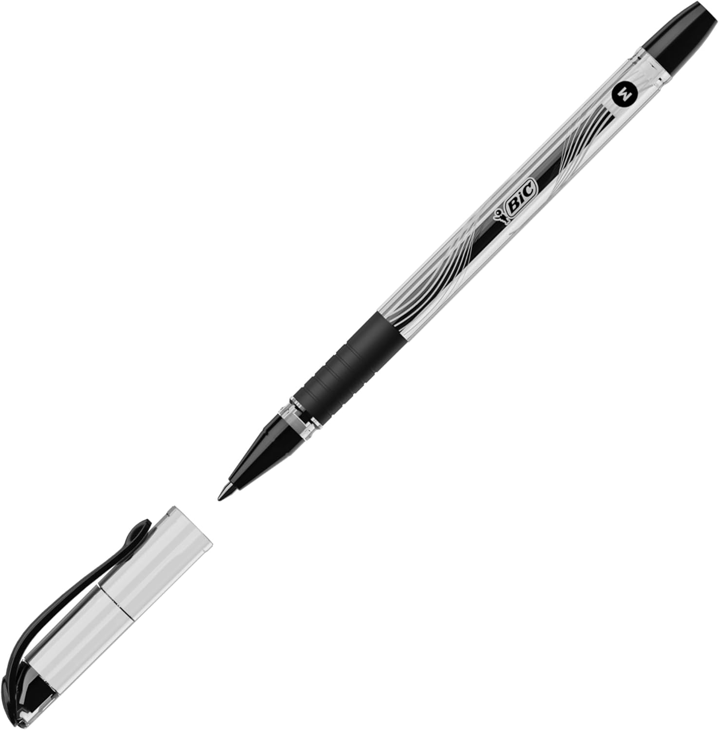 BIC Gelocity Smooth Stic Gel Pen Medium Point 07mm Black Ink 8Count Vibrant and Smooth Gel Ink Pens