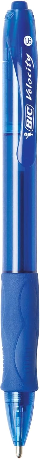 BIC Glide Velocity Bold Ballpoint Pens Bold Point 16 mm Blue Ink Pens Translucent Barrel 36Count Pack VLGB361BLUBlue