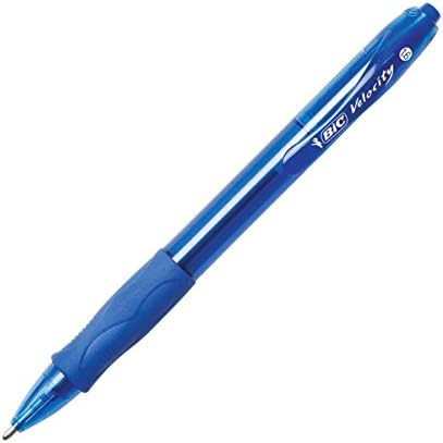 BIC Glide Velocity Bold Ballpoint Pens Bold Point 16 mm Blue Ink Pens Translucent Barrel 36Count Pack VLGB361BLUBlue
