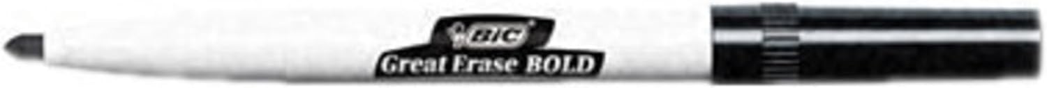 BIC Intensity Bold Dry Erase Marker Pocket Style Fine Bullet Tip 45 mm Red Perfect For The Office ampamp Home 12CountBlack