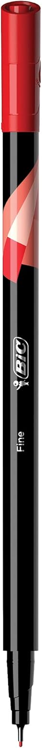 BIC Intensity Fineliner Marker Pen 04mm BlackRedGreen 3Count