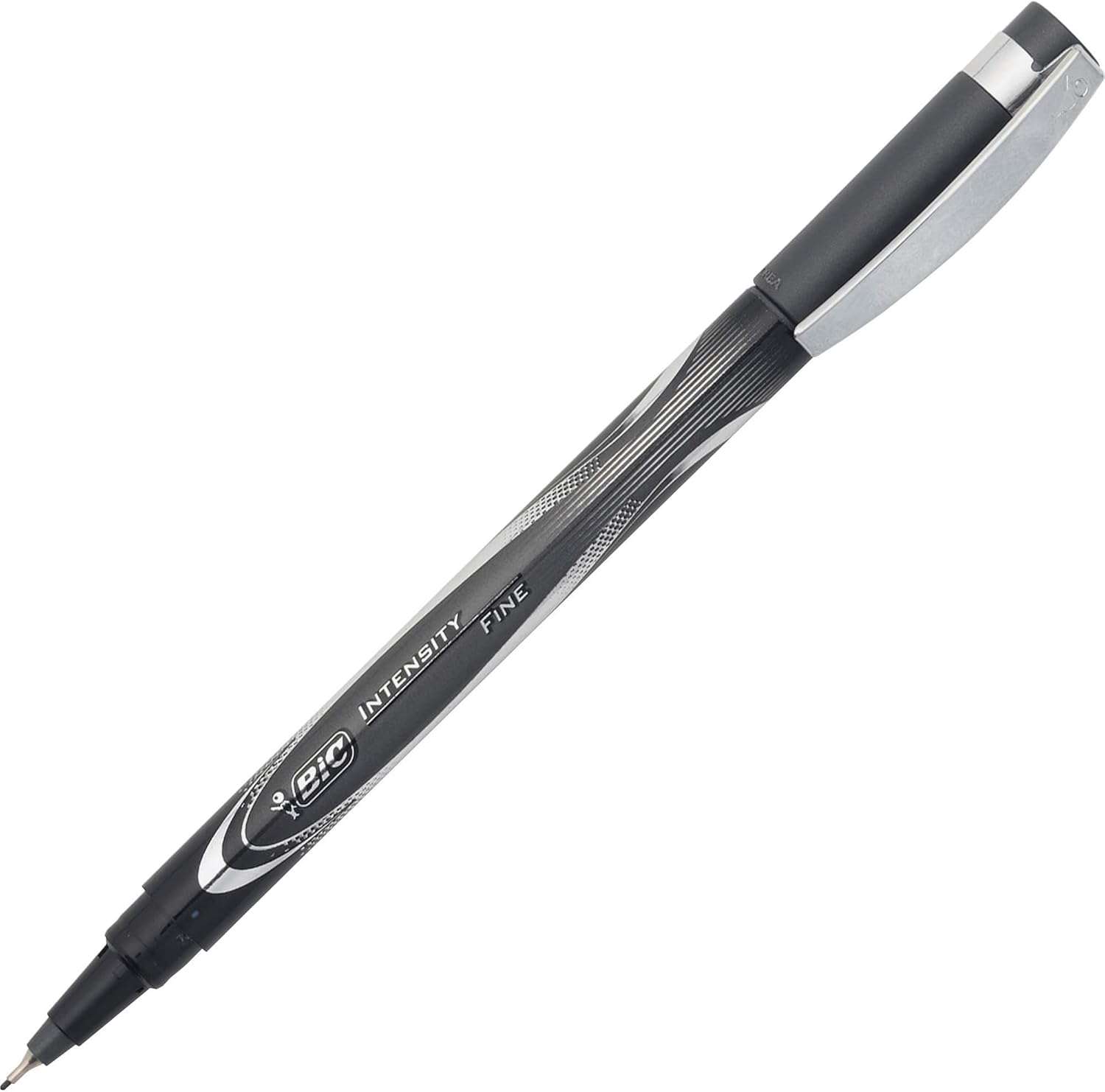 BIC Intensity PRO Permanent Marker Pen Fine Point 05 mm Black Bold ampamp LongLasting Color 12Count