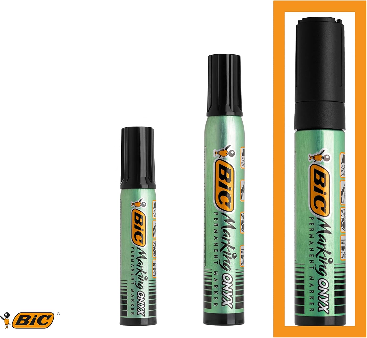BIC Intensity Pro XL Permanent Marker Extra Large Chisel Tip Black 12 Count