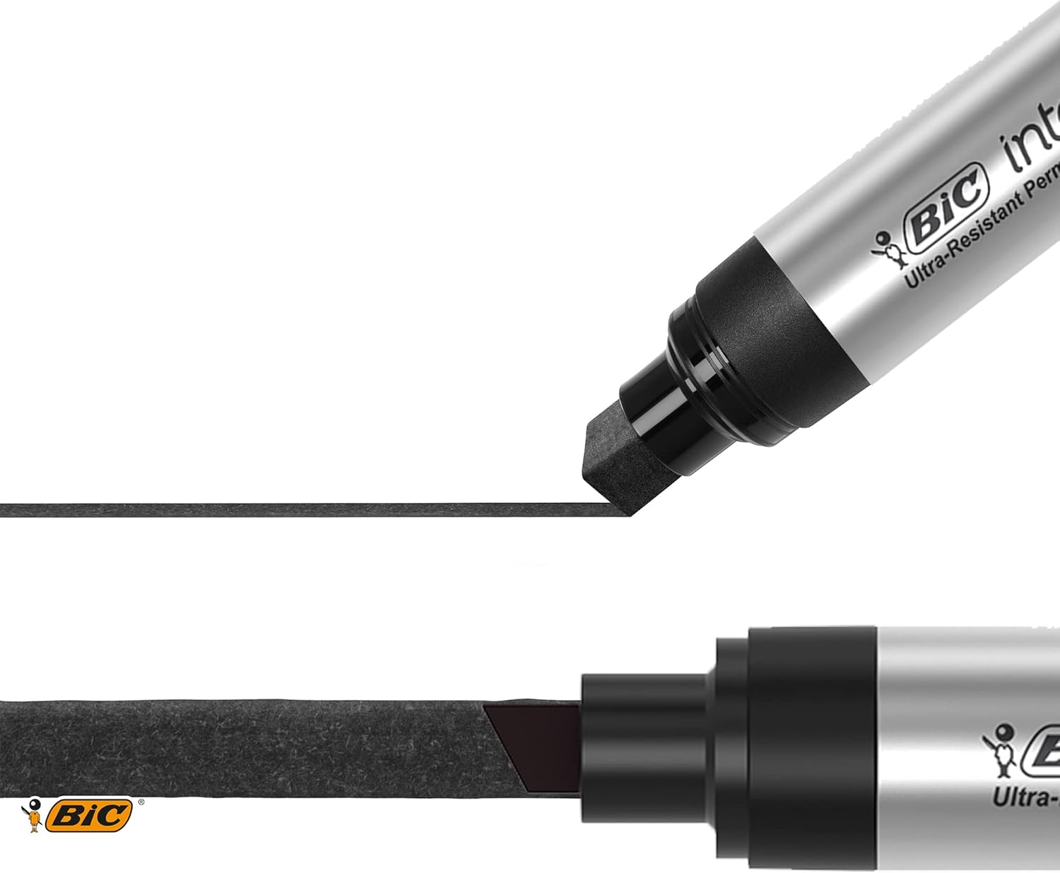 BIC Intensity Pro XL Permanent Marker Extra Large Chisel Tip Black 12 Count