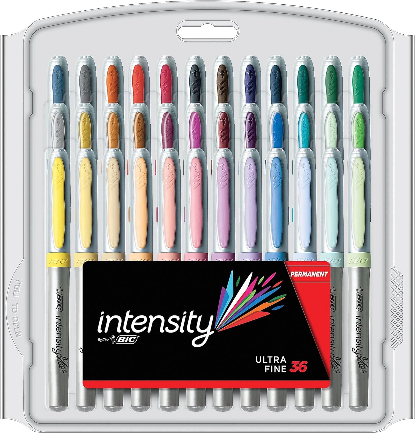BIC Intensity Ultra Fine Tip Permanent Markers 36Count Permanent Marker Set in Assorted Fashion Colors Cool Art Supplies for Teens and Adults36 Count Pack of 1