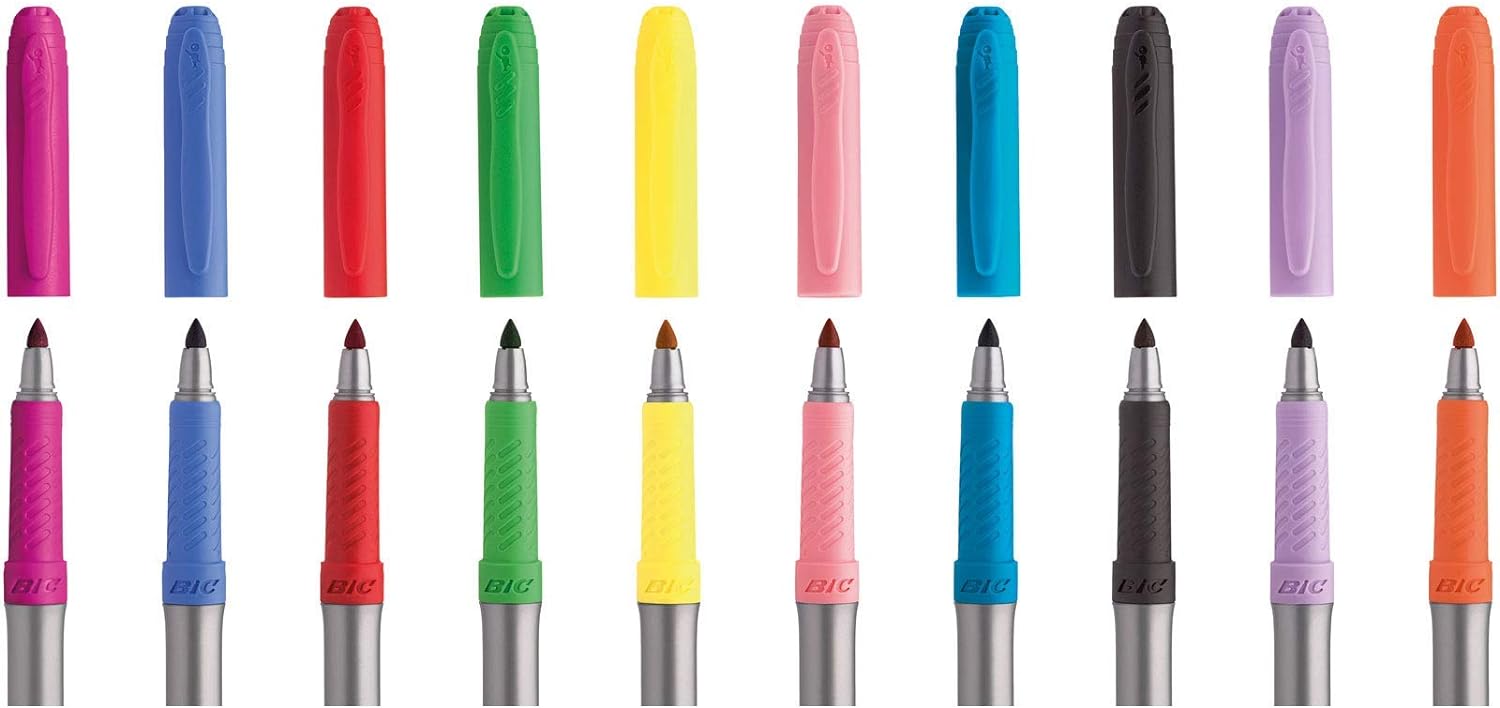 BIC Intensity Ultra Fine Tip Permanent Markers 36Count Permanent Marker Set in Assorted Fashion Colors Cool Art Supplies for Teens and Adults36 Count Pack of 1