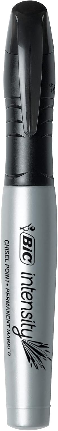 BIC Marking Permanent Marker Chisel Tip Black 12CountBlack