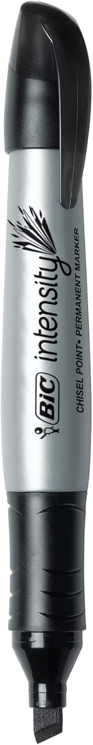 BIC Marking Permanent Marker Chisel Tip Black 12CountBlack