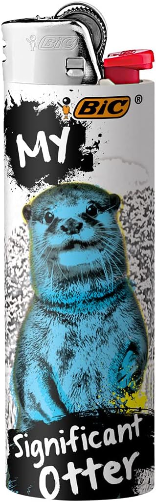 BIC Maxi Pocket Lighter Special Edition Party Animal Collection Assorted Unique Lighter Designs 8 Count Pack of LightersParty Animal