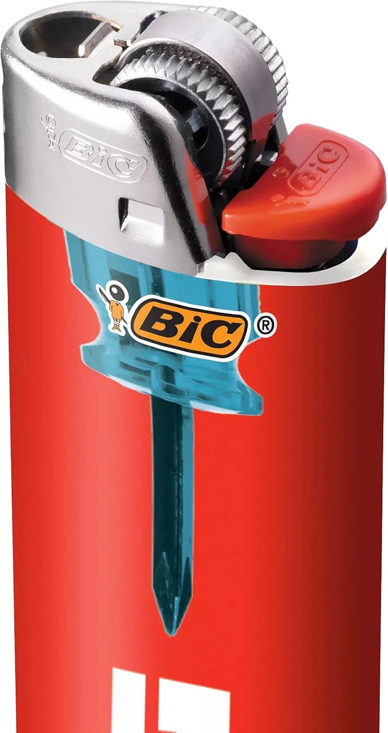 BIC Maxi Pocket Lighter Special Edition Shop Talk Collection Assorted Unique Lighter Designs 8 Count Pack of Lighters