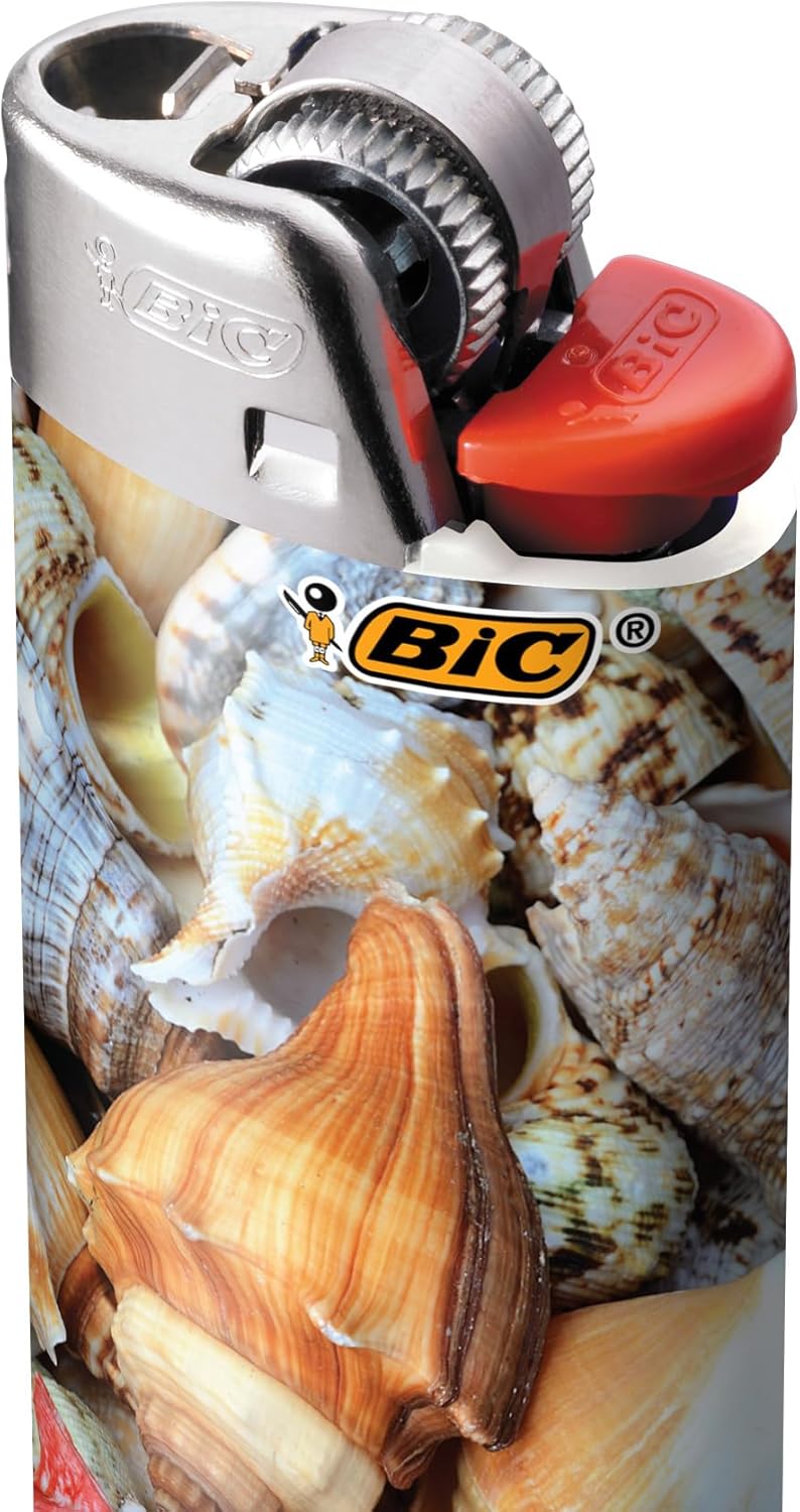 BIC Pocket Lighter Special Edition Americana Collection Assorted Unique Lighter Designs 8 Count Pack of LightersShells