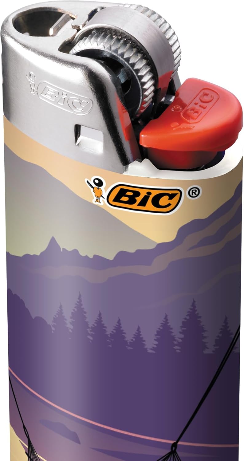 BIC Pocket Lighter Special Edition Americana Collection Assorted Unique Lighter Designs 8 Count Pack of LightersVacation