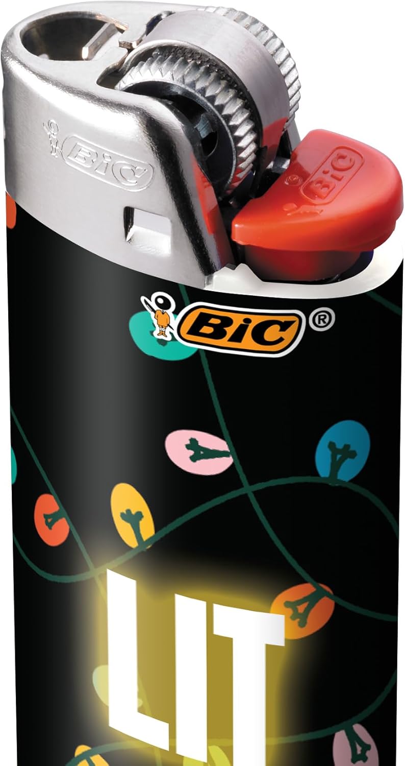 BIC Pocket Lighter Special Edition Holiday Collection Assorted Unique Lighter Designs 8 Count Pack of Lighters Perfect Stocking StufferHoliday