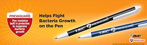 BIC PrevaGuard Clic Stic Ballpoint Pen Contains Builtin Protection On the Pen To Suppress Bacteria Growth 12CountBlack