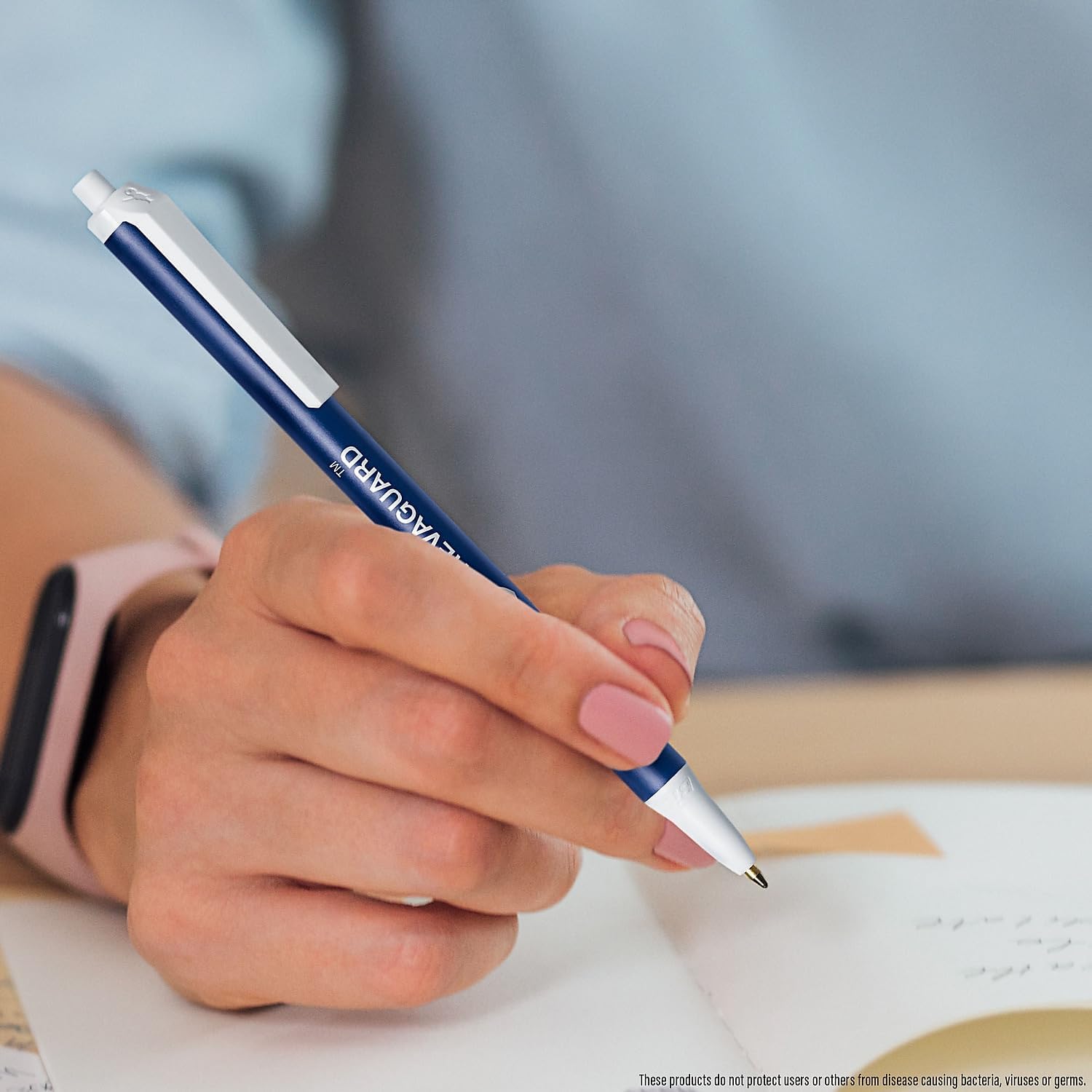 BIC PrevaGuard Clic Stic Ballpoint Pen Contains Builtin Protection On the Pen To Suppress Bacteria Growth 12CountBlue
