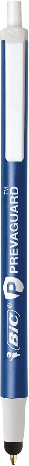 BIC PrevaGuard Clic Stic Ballpoint Pen ampamp Stylus Medium Point 10mm Blue 60Count