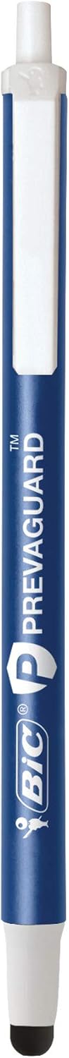 BIC PrevaGuard Clic Stic Ballpoint Pen ampamp Stylus Medium Point 10mm Blue 60Count