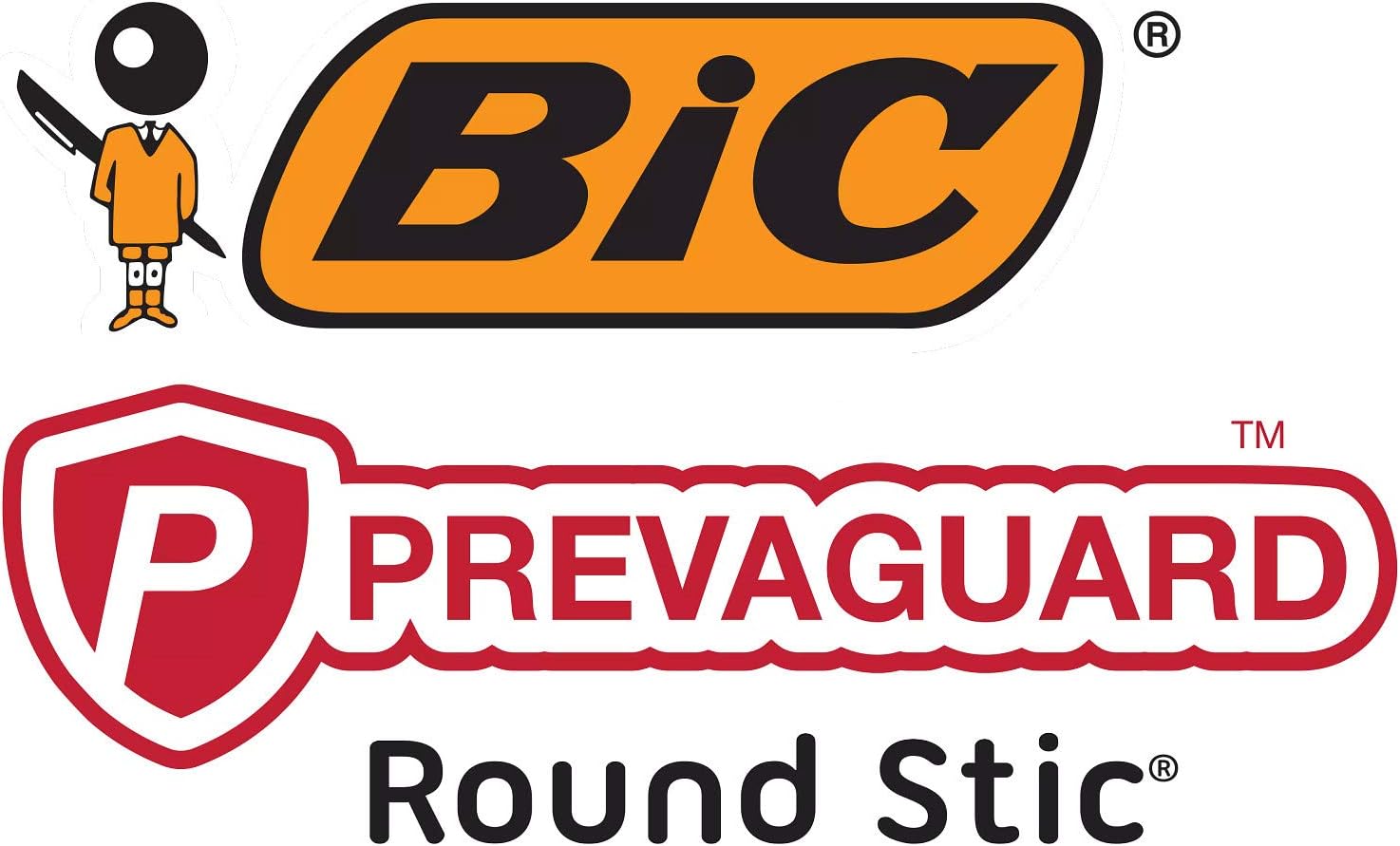 BIC PrevaGuard Round Stic Ballpoint Pen With Builtin Protection To Suppress Bacteria Growth Medium Point 10 mm Black 60Count60 Count Pack of 2