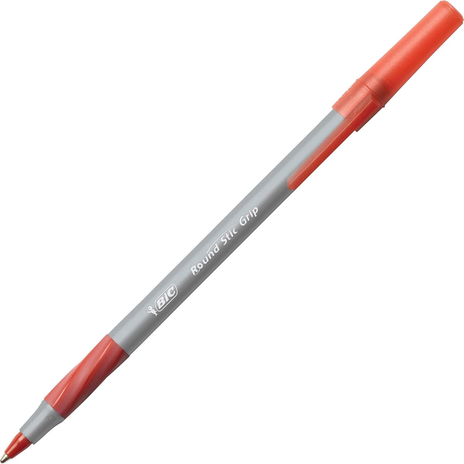 BIC Round Stic Grip Xtra Comfort Ballpoint Pen Medium Point 12mm Red 12Count12 Count Pack of 1