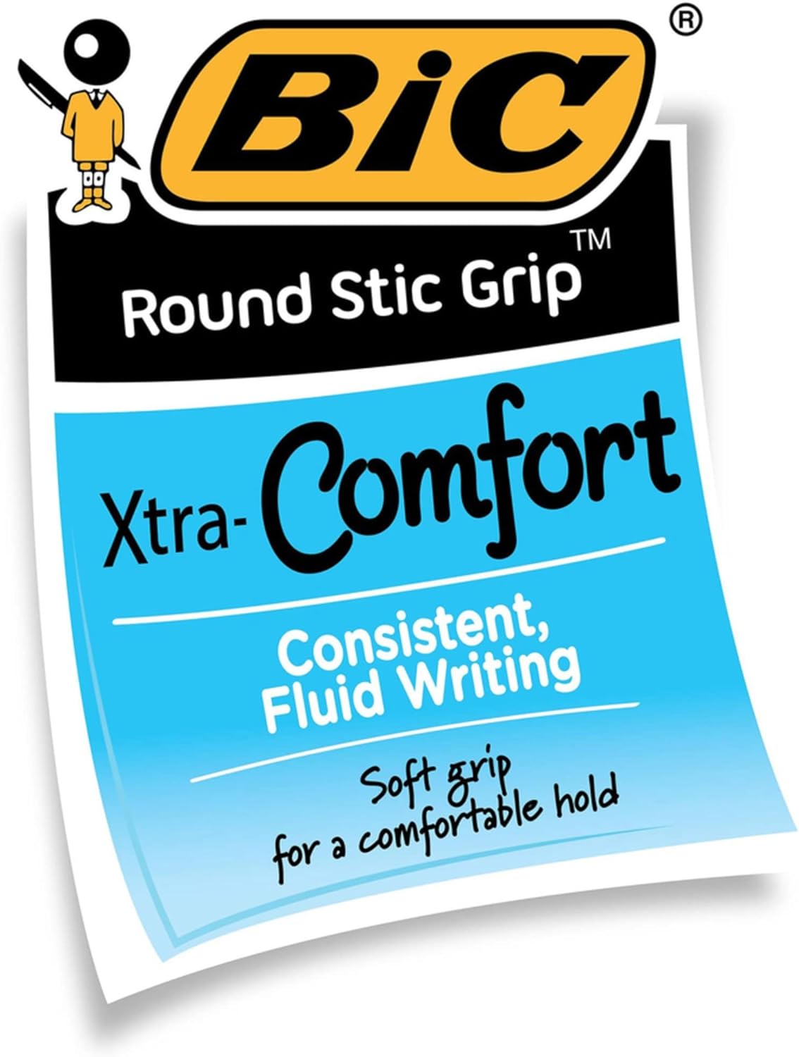BIC Round Stic Grip Xtra Comfort Ballpoint Pen Medium Point 12mm Red 12Count12 Count Pack of 1