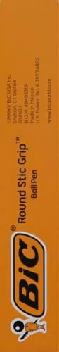 BIC Round Stic Grip XtraComfort Medium Ball Point Pen Black 12 Pack12 Count Pack of 2