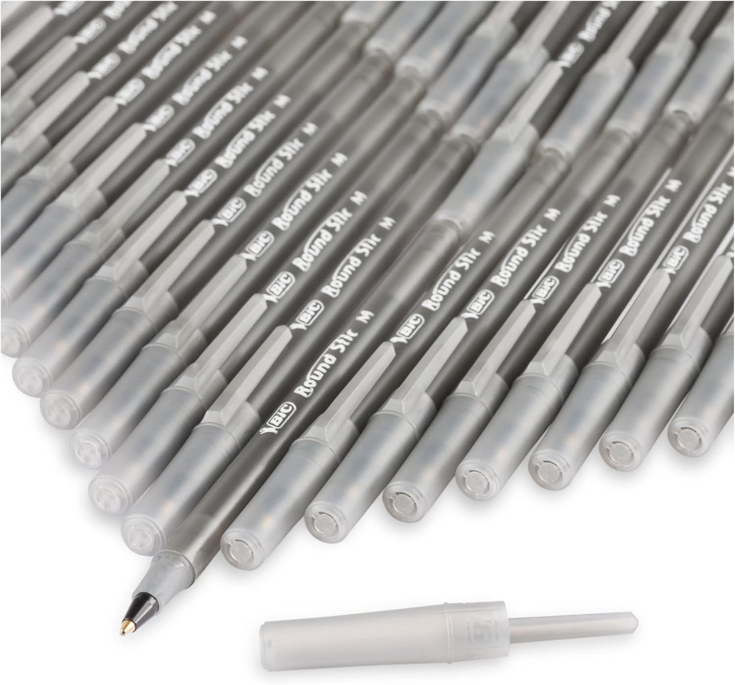 BIC Round Stic Xtra Life Ball Pen Medium Point 10mm Assorted Colors 240CountBlack