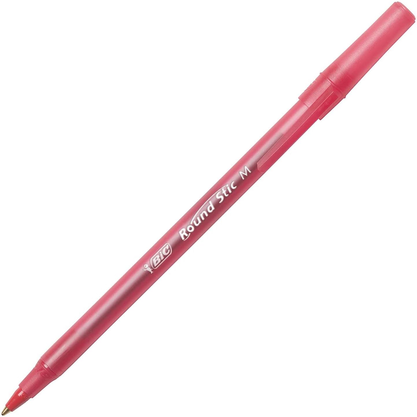 BIC Round Stic Xtra Life Ballpoint Pen Medium Point 10mm Black 10CountRed