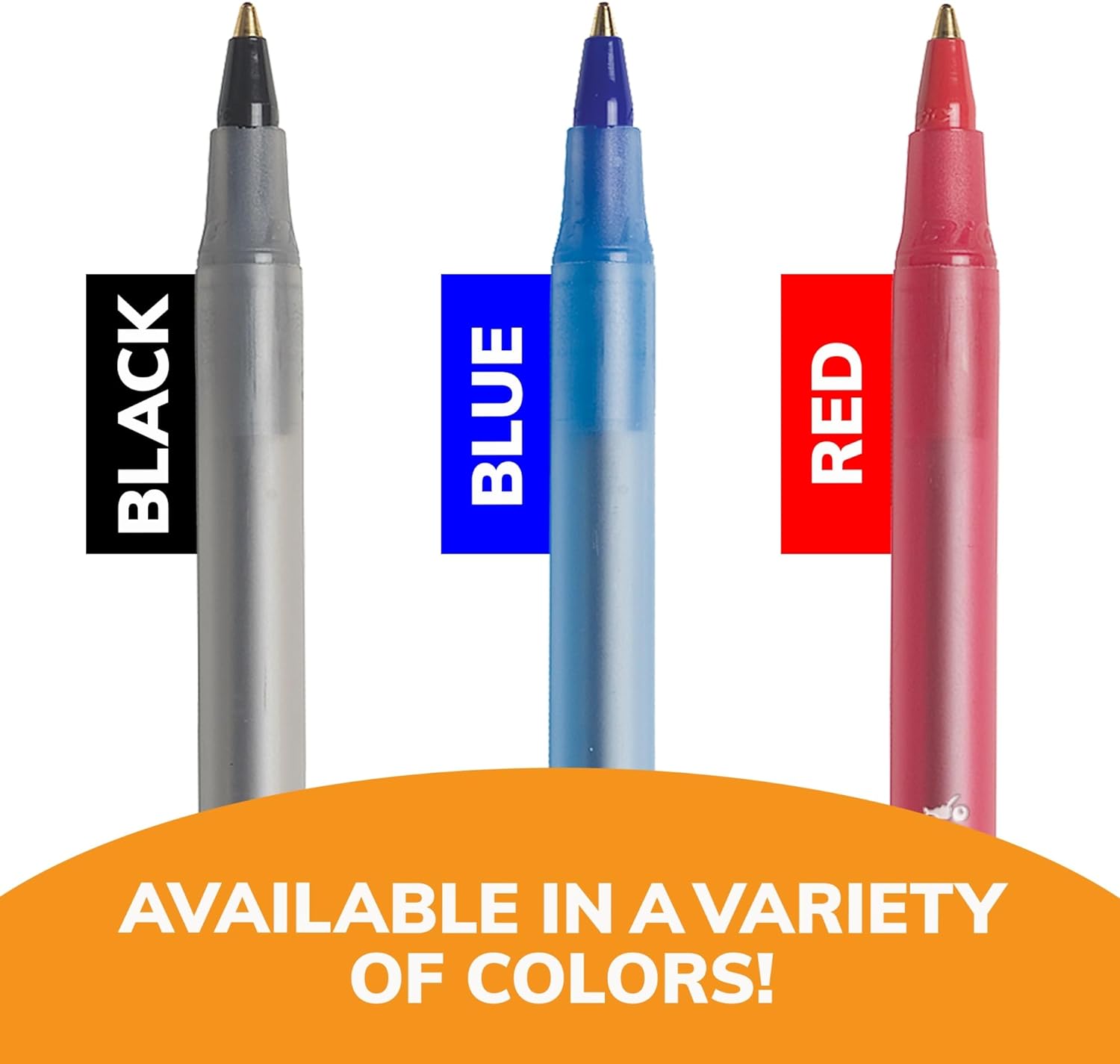 BIC Round Stic Xtra Life Ballpoint Pen Medium Point 10mm Black 10CountRed