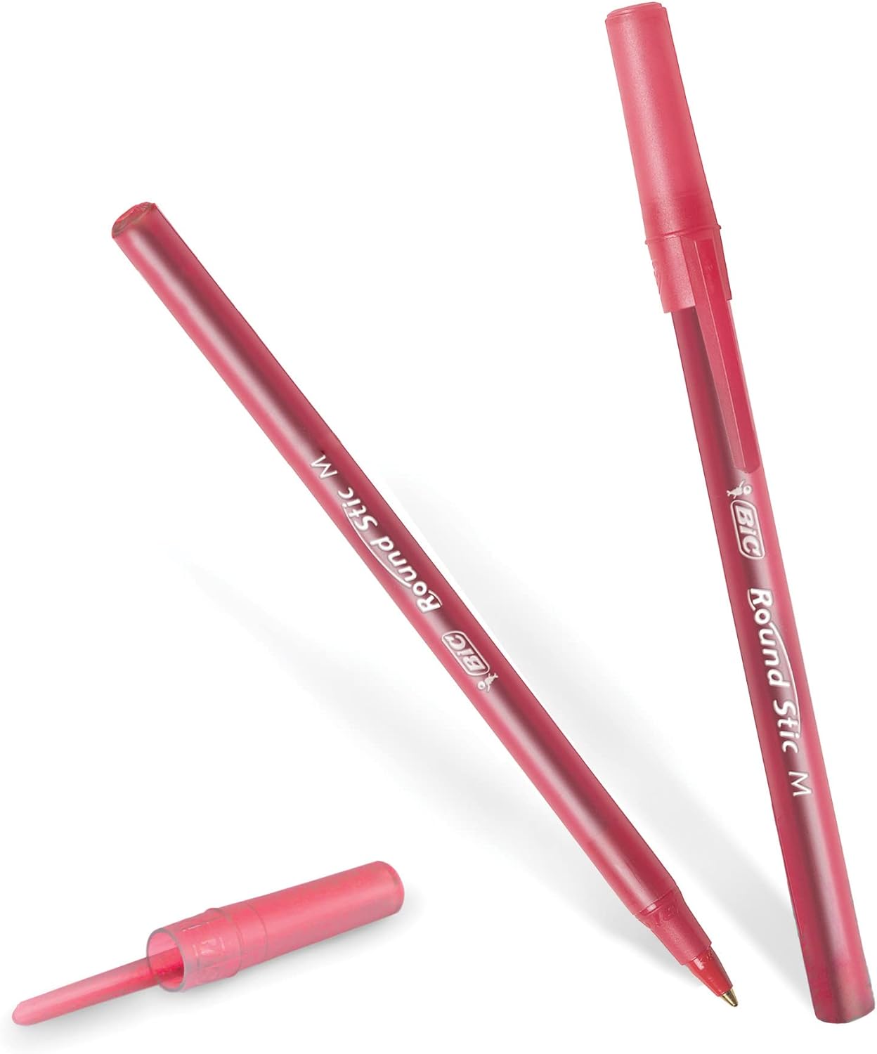 BIC Round Stic Xtra Life Ballpoint Pen Medium Point 10mm Red 10Count10 Count Pack of 2