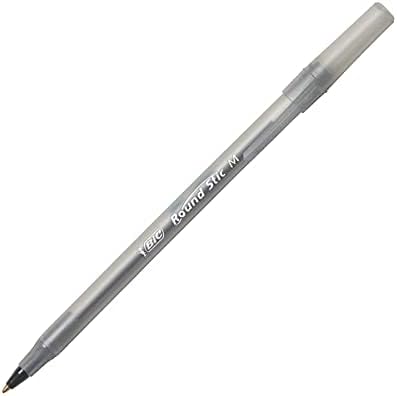 BIC Round Stic Xtra Life Ballpoint Pens Medium Point 10mm Black 60Count Pack Flexible Round Barrel For Writing Comfort Perfect Teacher Appreciation GiftsBlack