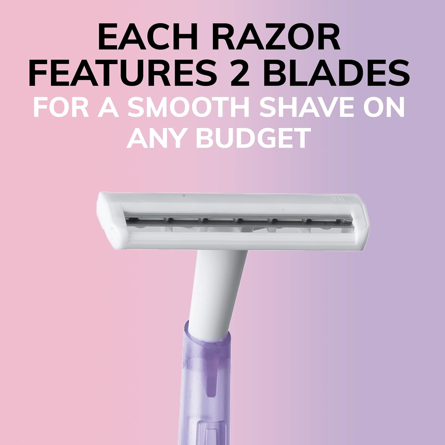 BIC Silky Touch Womens Disposable Razors With 2 Blades Pretty Pastel Razor Handles 40 Count Value Pack of Womens Razors10 Count Pack of 4