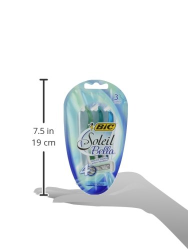 BIC Soleil Comfort Womens Disposable Razors for Summer Flexible Blades for a Closer Shave and Less Irritation Shaving Razor With 4 Blades 10 Count PackBlue and White