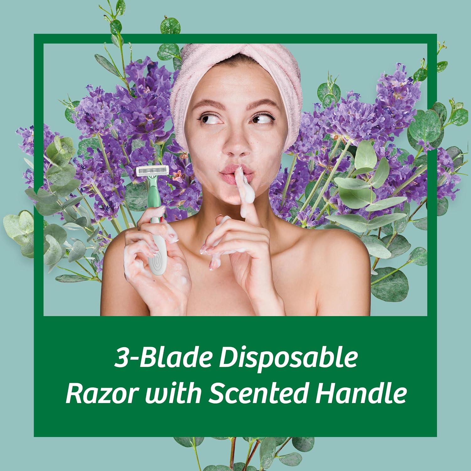 BIC Soleil Escape Womens Disposable 3 Blade Razors Lavender ampamp Eucalyptus Scented Handles Perfect for Bikini Line and Pubic Hair 12PackAssorted