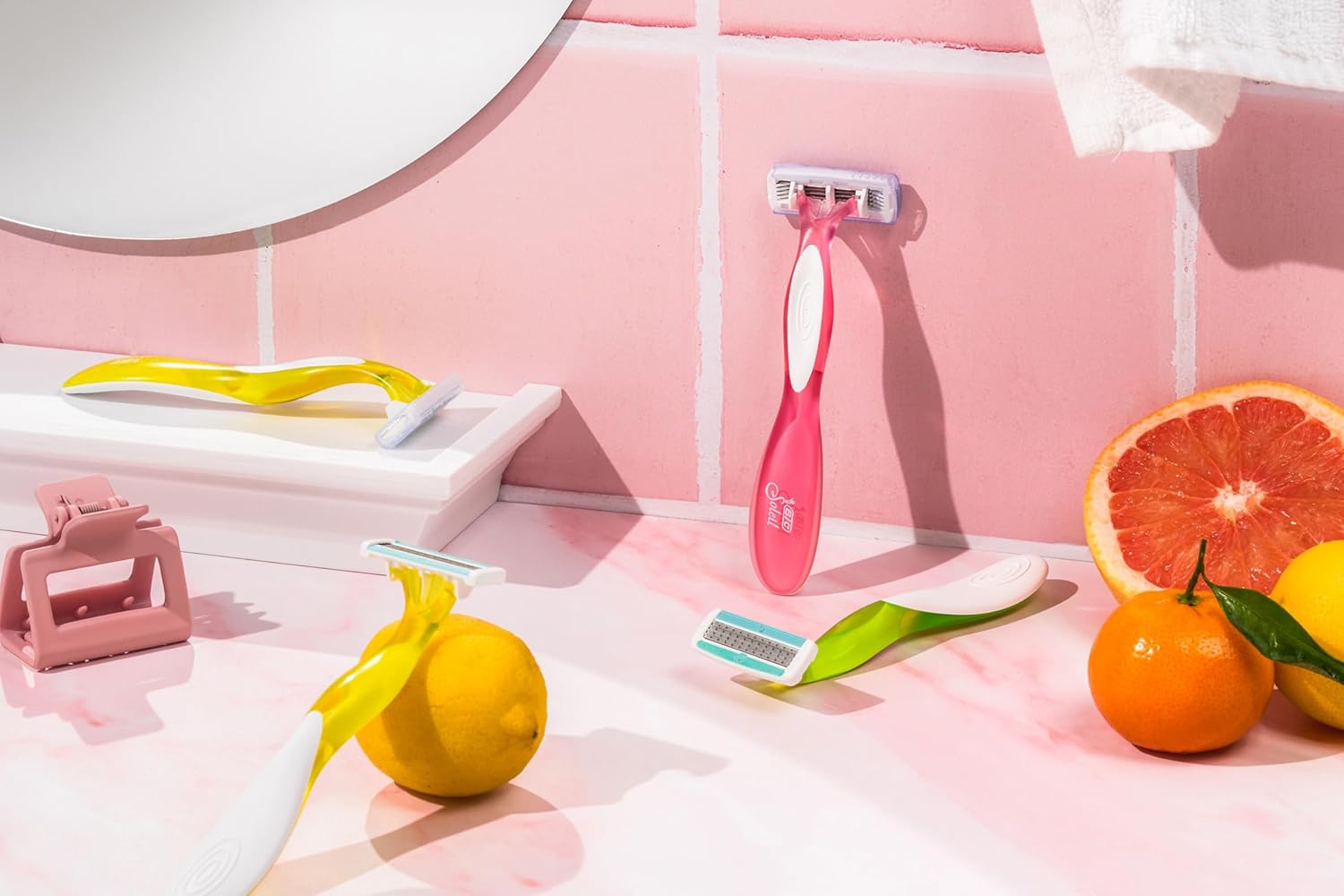 BIC Soleil Escape Womens Disposable 4 Blade Razors Citrus Scented Handles Perfect Bikini Razor 4Pack1 Count Pack of 4