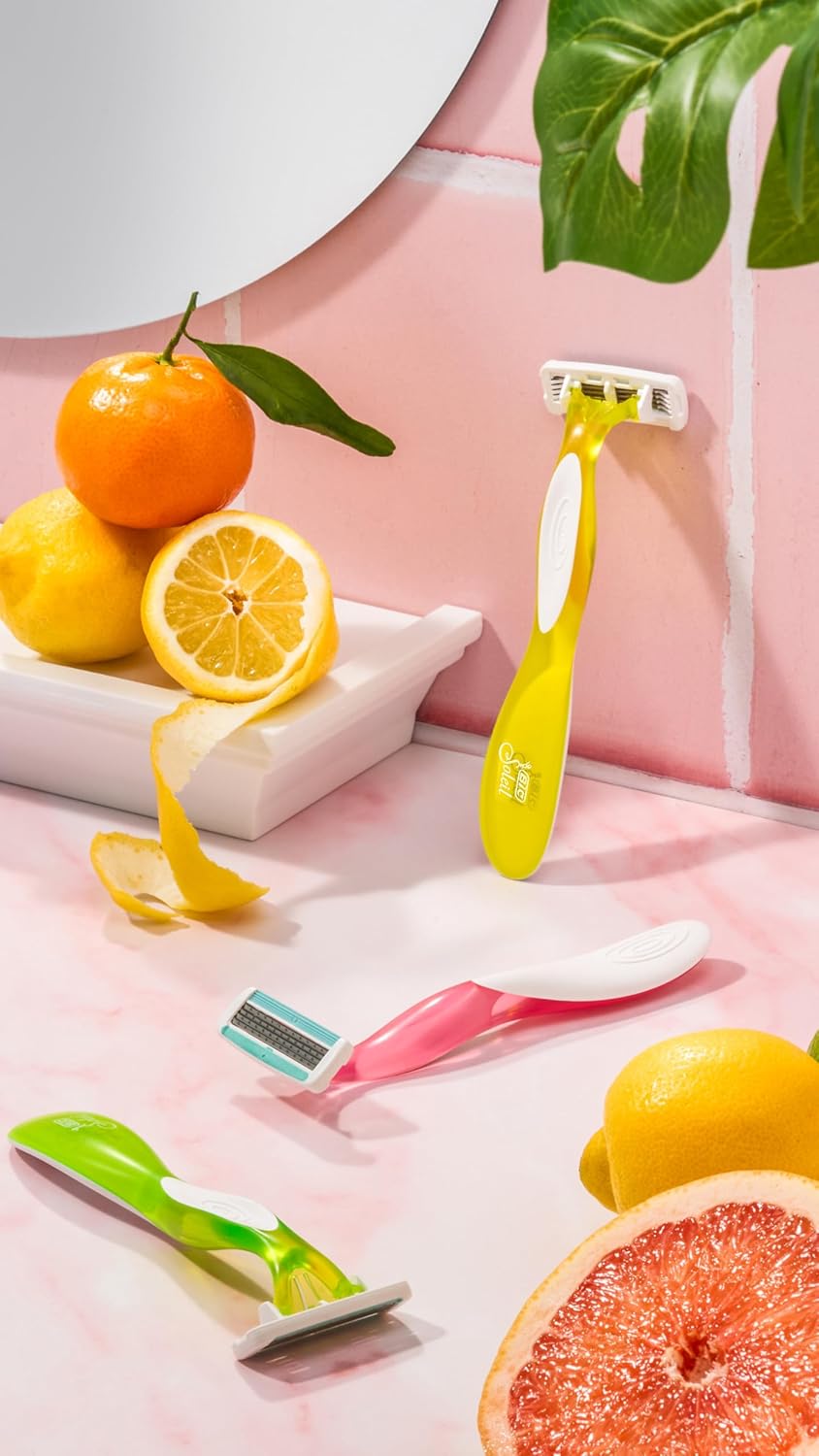 BIC Soleil Escape Womens Disposable 4 Blade Razors Citrus Scented Handles Perfect Bikini Razor 4Pack1 Count Pack of 4