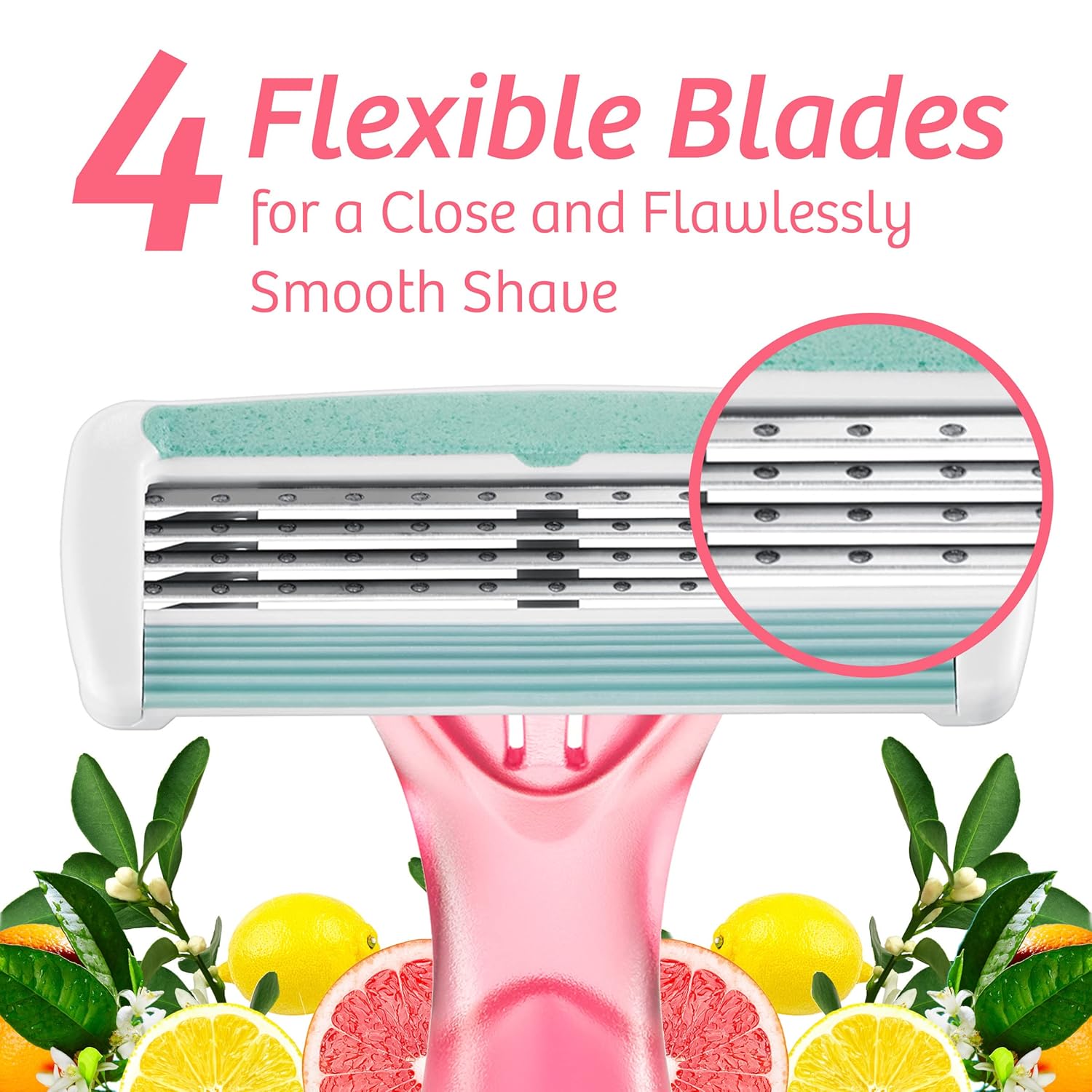 BIC Soleil Escape Womens Disposable 4 Blade Razors Citrus Scented Handles Perfect Bikini Razor 4Pack1 Count Pack of 4