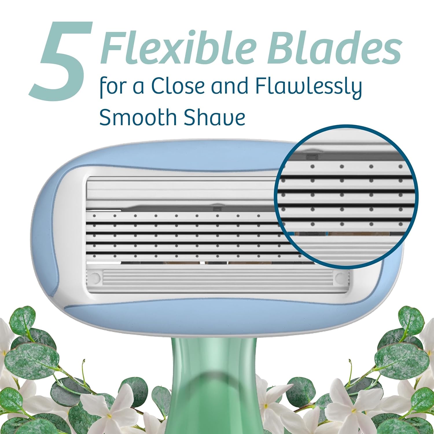 BIC Soleil Escape Womens Disposable Razors With 5 Blades for a Comfortable Shave Pack of Jasmine ampamp Eucalyptus Scented Handle Shaving Razors for Women Great Stocking Stuffer 2 Count