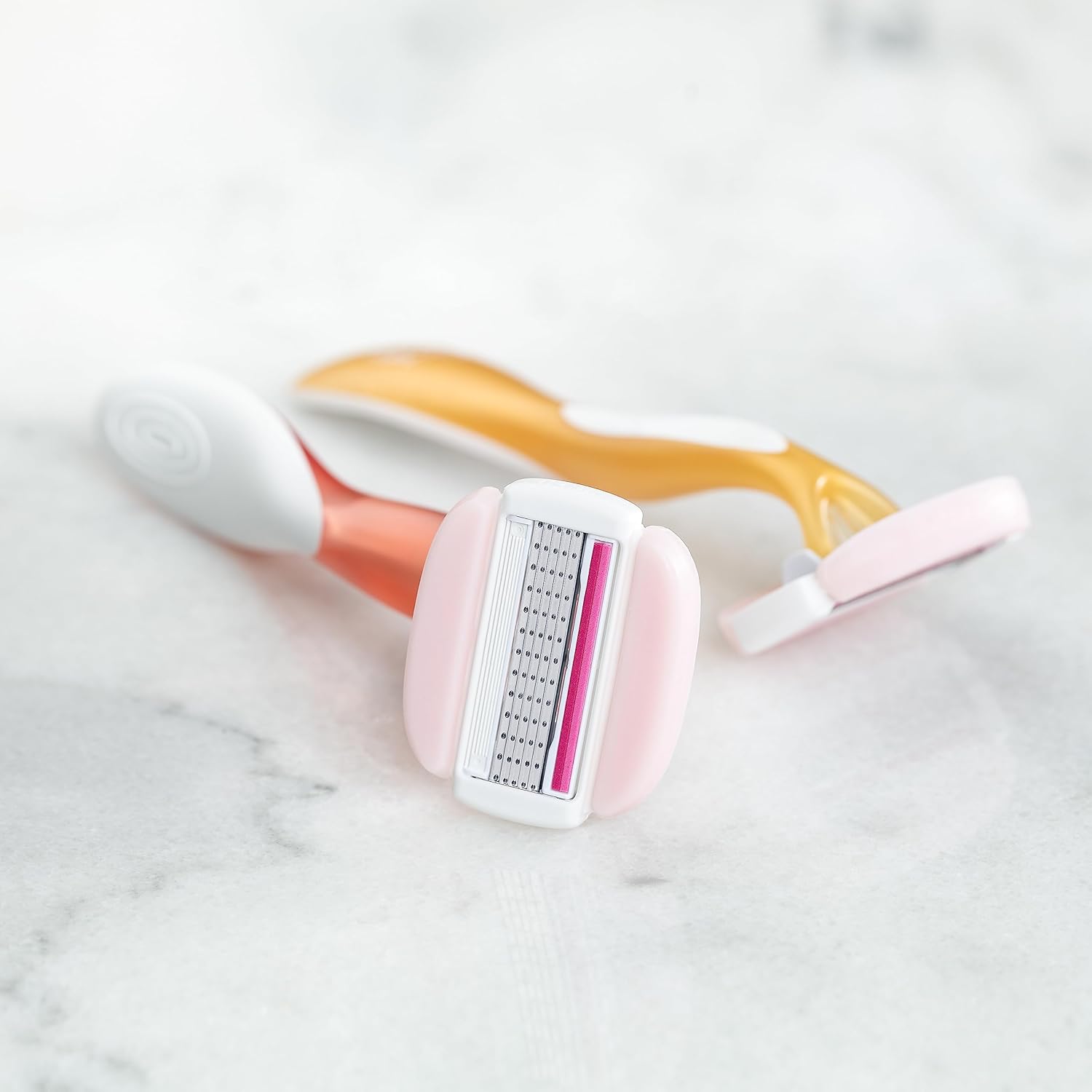 BIC Soleil Glide Disposable Razors for Women 5 Blades With Shea Butter Moisture Strip For a Smooth Glide 2 Piece Razor Set2 Count Pack of 1
