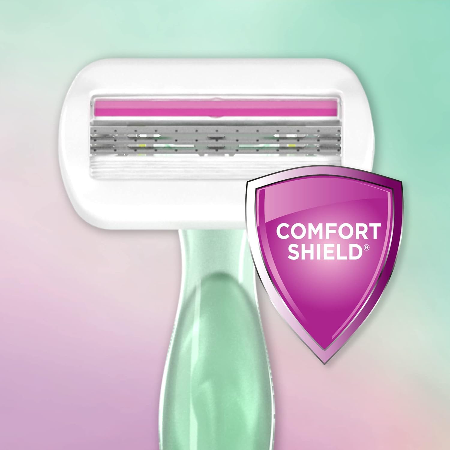 BIC Soleil Sensitive Womens Disposable Razors 3 Blades With Moisture Strip For a Silky Smooth Shave 6 Piece Razor Set 3 Count Pack of 2Purple
