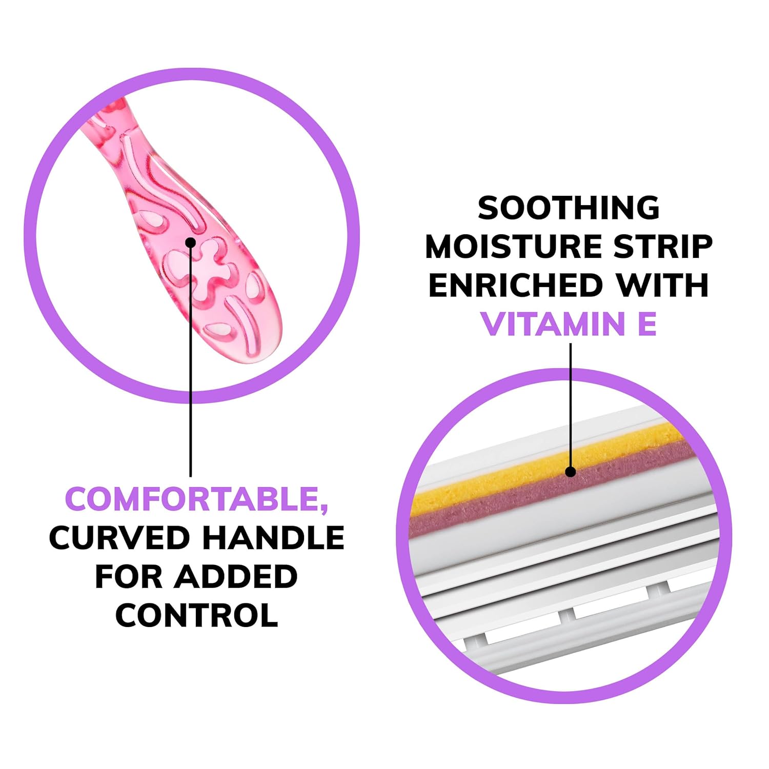 BIC Soleil Simply Smooth Womens Disposable Razors 3 Blades With Moisture Strip For a Silky Smooth Shave 8 Piece Razor Set8 Count Pack of 1