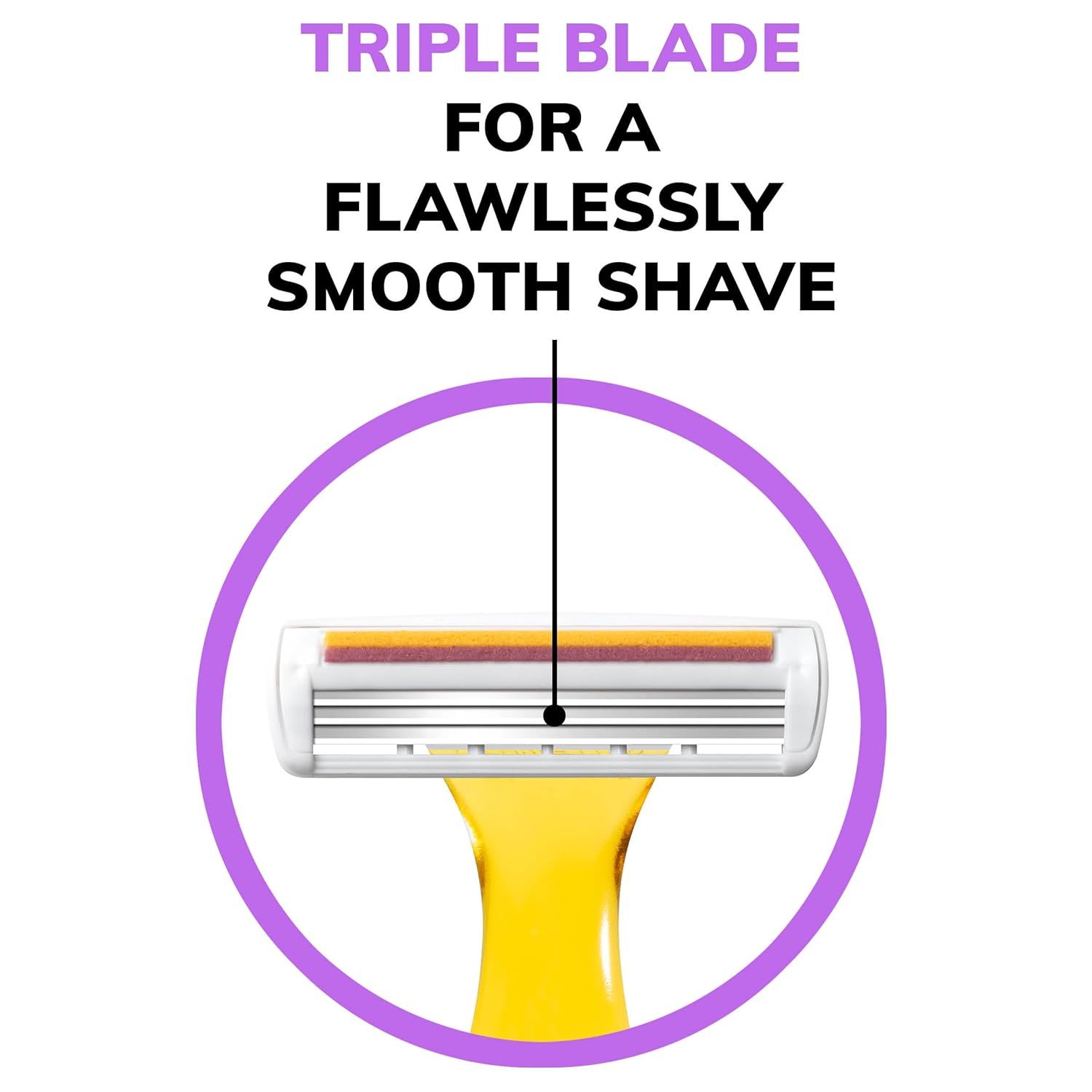 BIC Soleil Simply Smooth Womens Disposable Razors 3 Blades With Moisture Strip For a Silky Smooth Shave 8 Piece Razor Set8 Count Pack of 1