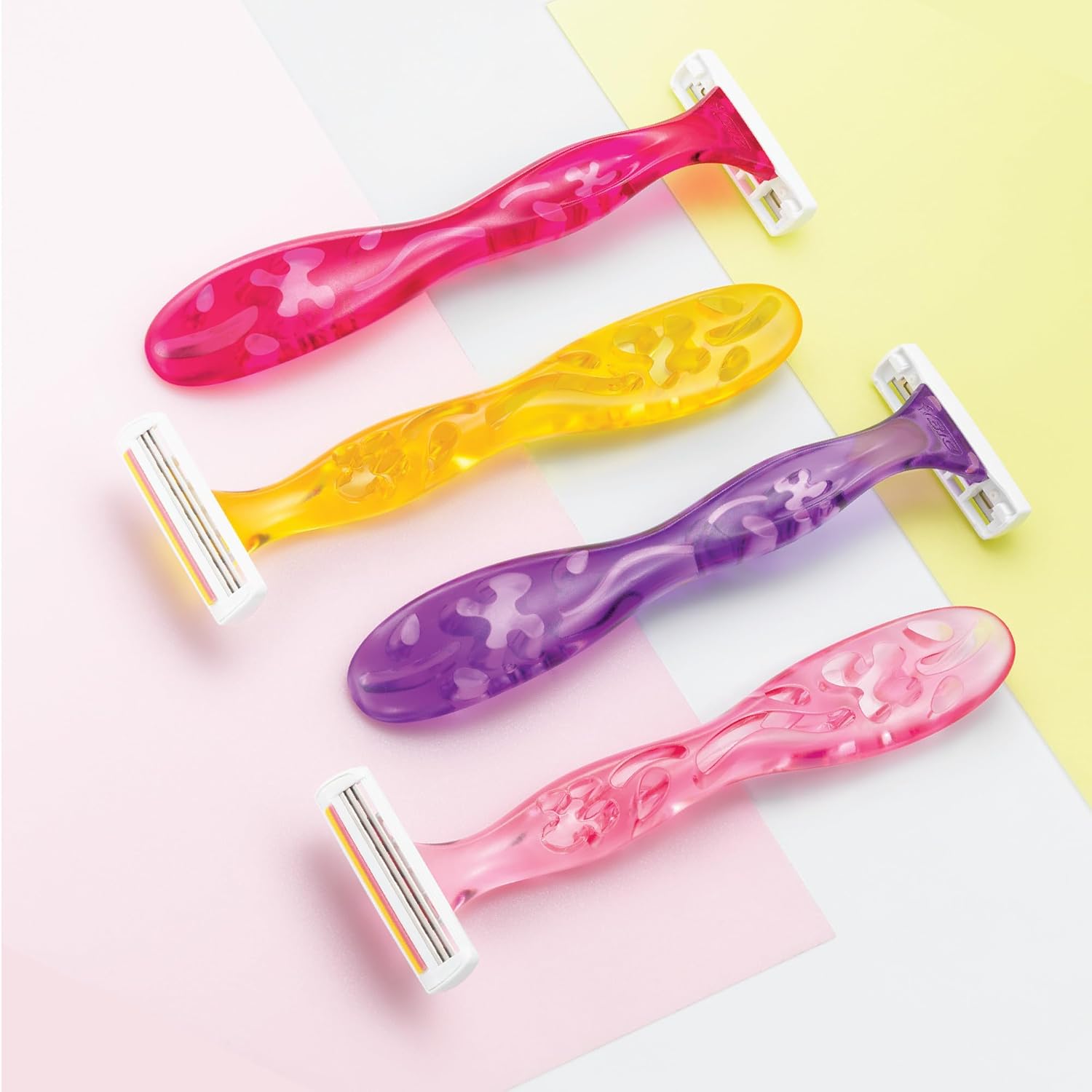 BIC Soleil Simply Smooth Womens Disposable Razors 3 Blades With Moisture Strip For a Silky Smooth Shave 8 Piece Razor Set8 Count Pack of 2