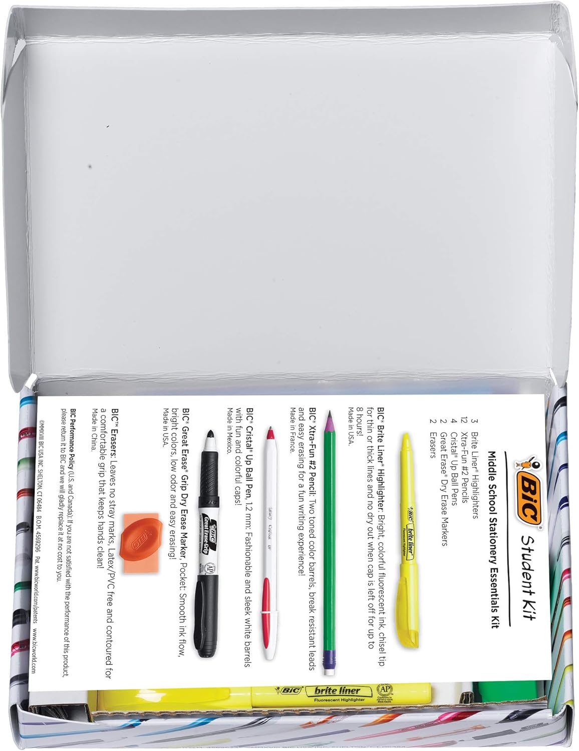 BIC Student Kit Assorted Stationery Essentials 23 Count1 Count Pack of 1